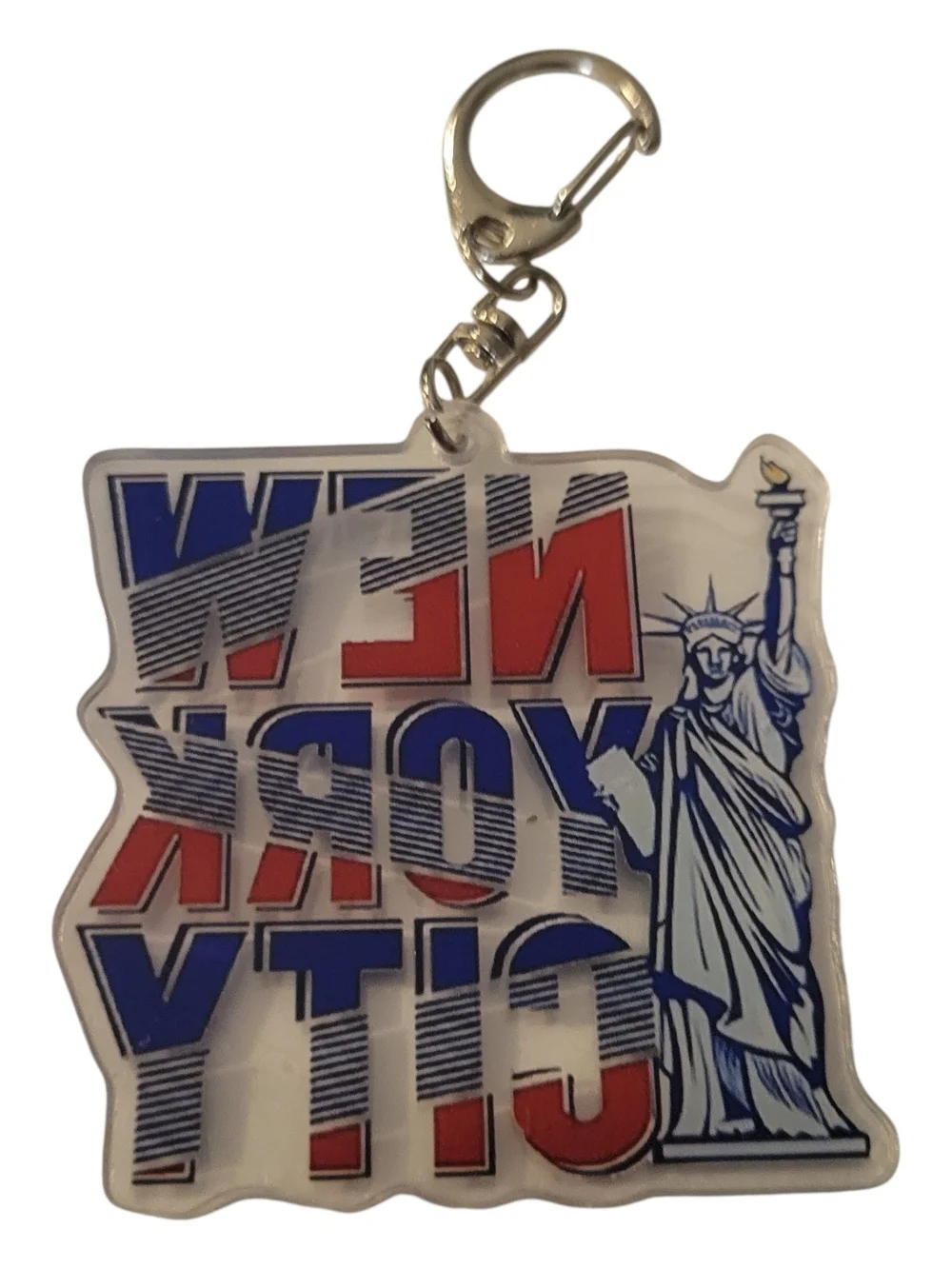 🗽NYC Statue of Liberty Keychain - Red & Blue